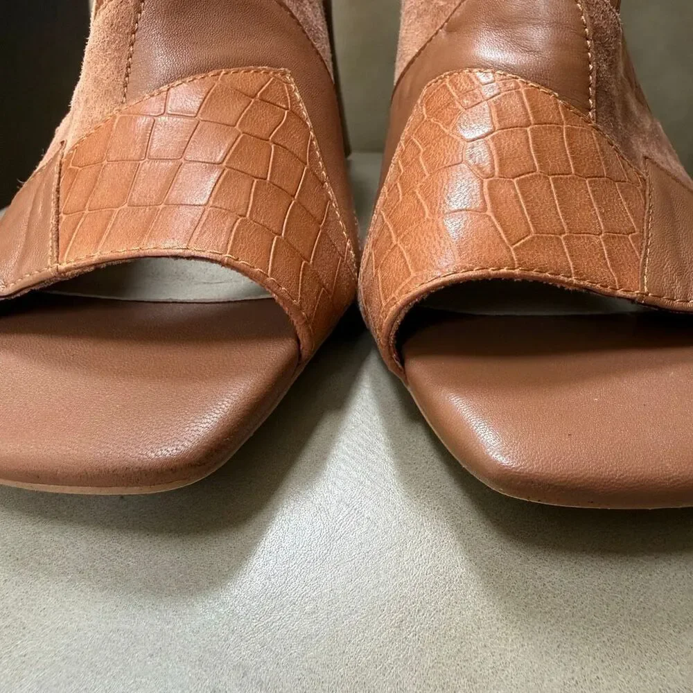 LIVERPOOL LOS ANGELES Park 2 Womens Patchwork Leather Ankle Boots size 9.5